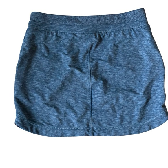Athleta Techie Terry Space Gray Mini Skirt Size Medium Drawstring Pockets - Picture 3 of 6